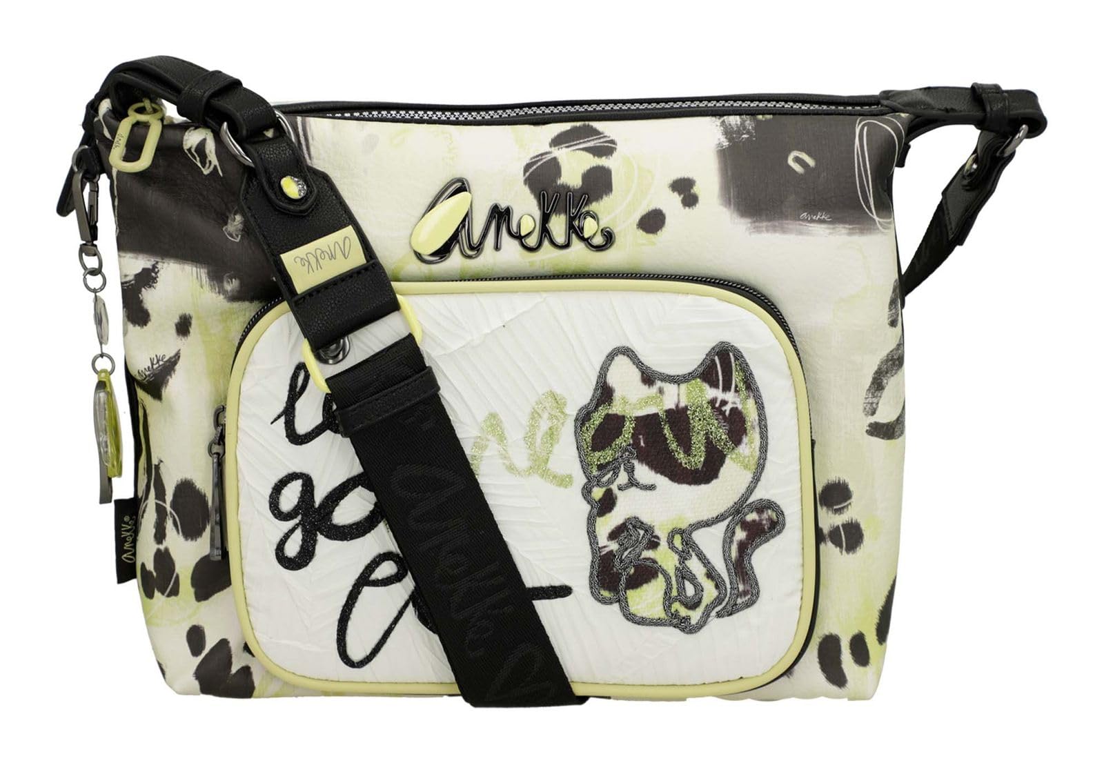 Anekke Nature Towanda borsa a tracolla grande bianca 27x24