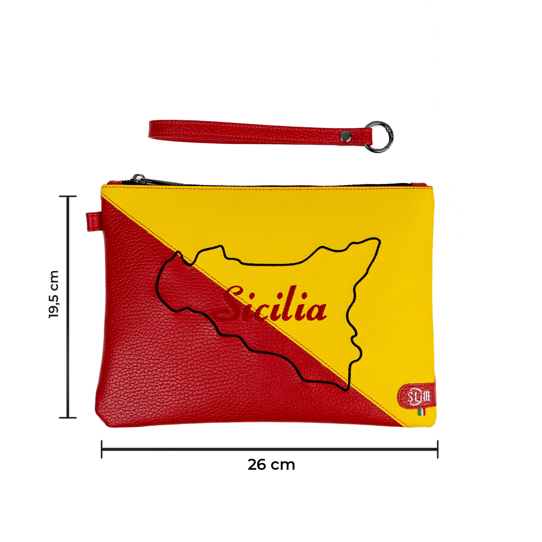 SLim Pochette Polsiera vera pelle Sicilia 20x28,5 cm