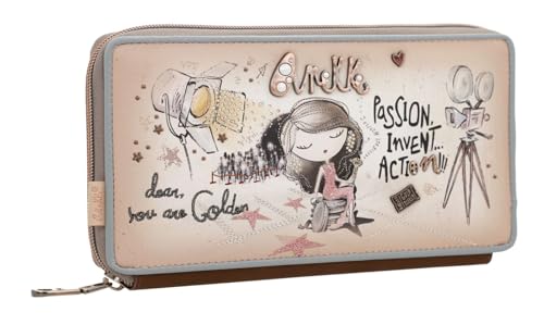 Anekke Hollywood portafoglio portapassaporto RFID 23x12x3 cm