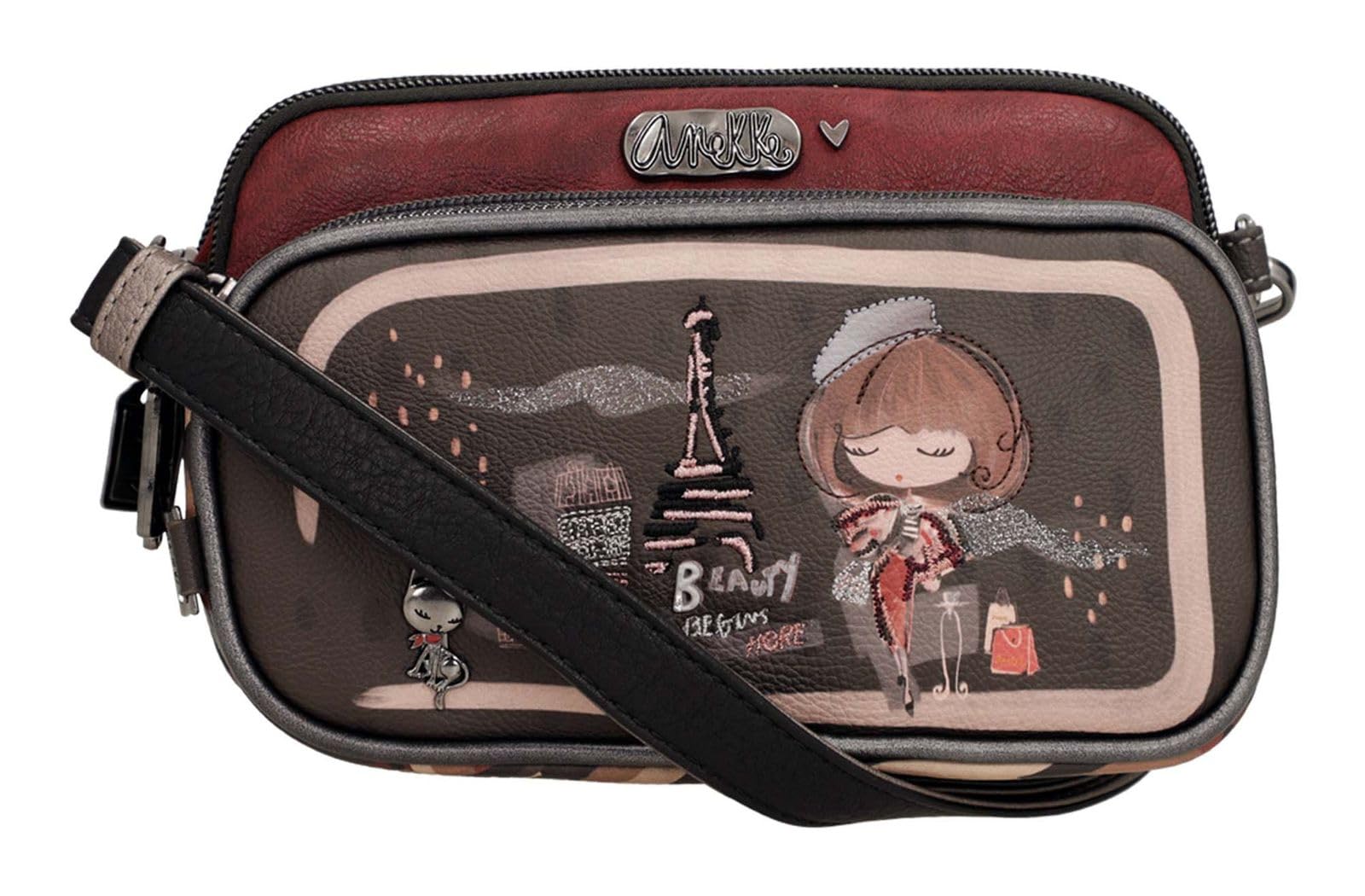 Anekke Mademoiselle tracolla donna tasca anteriore Parigi