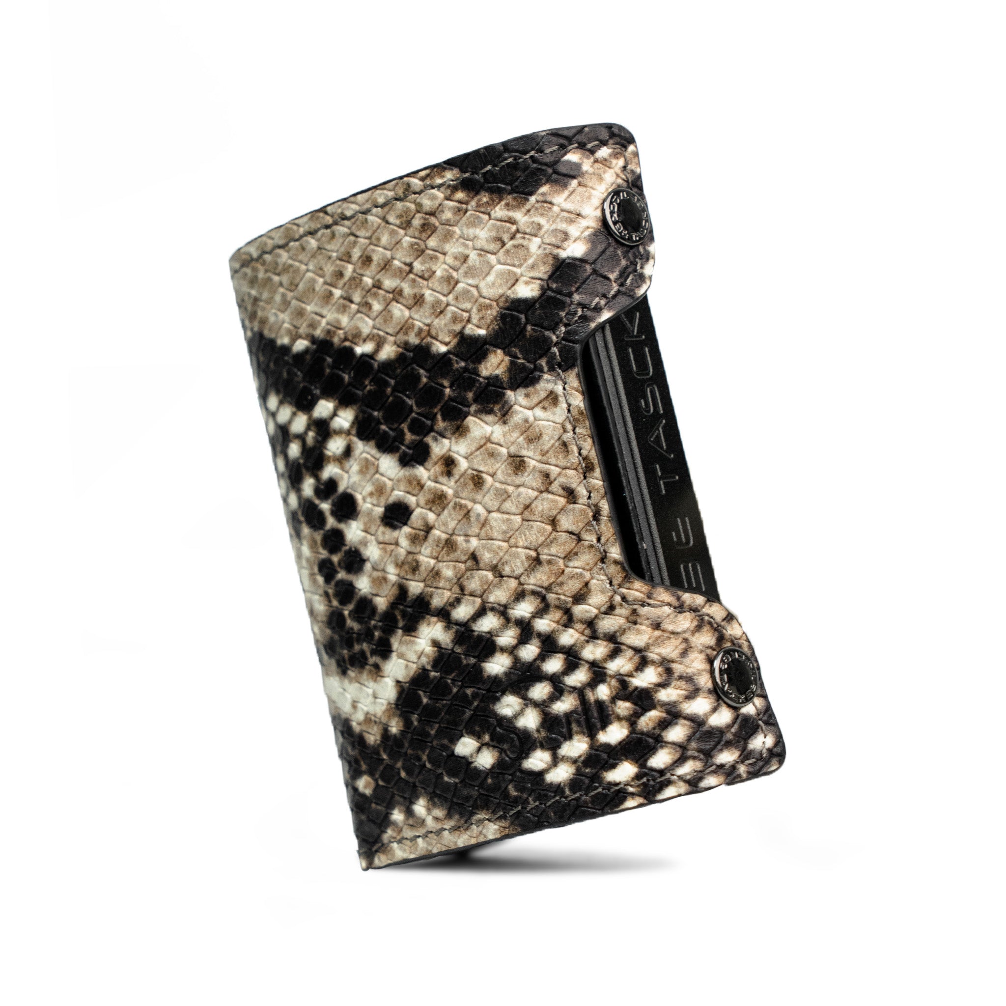 SLim Be Tasck portafoglio rettile beige frame nero