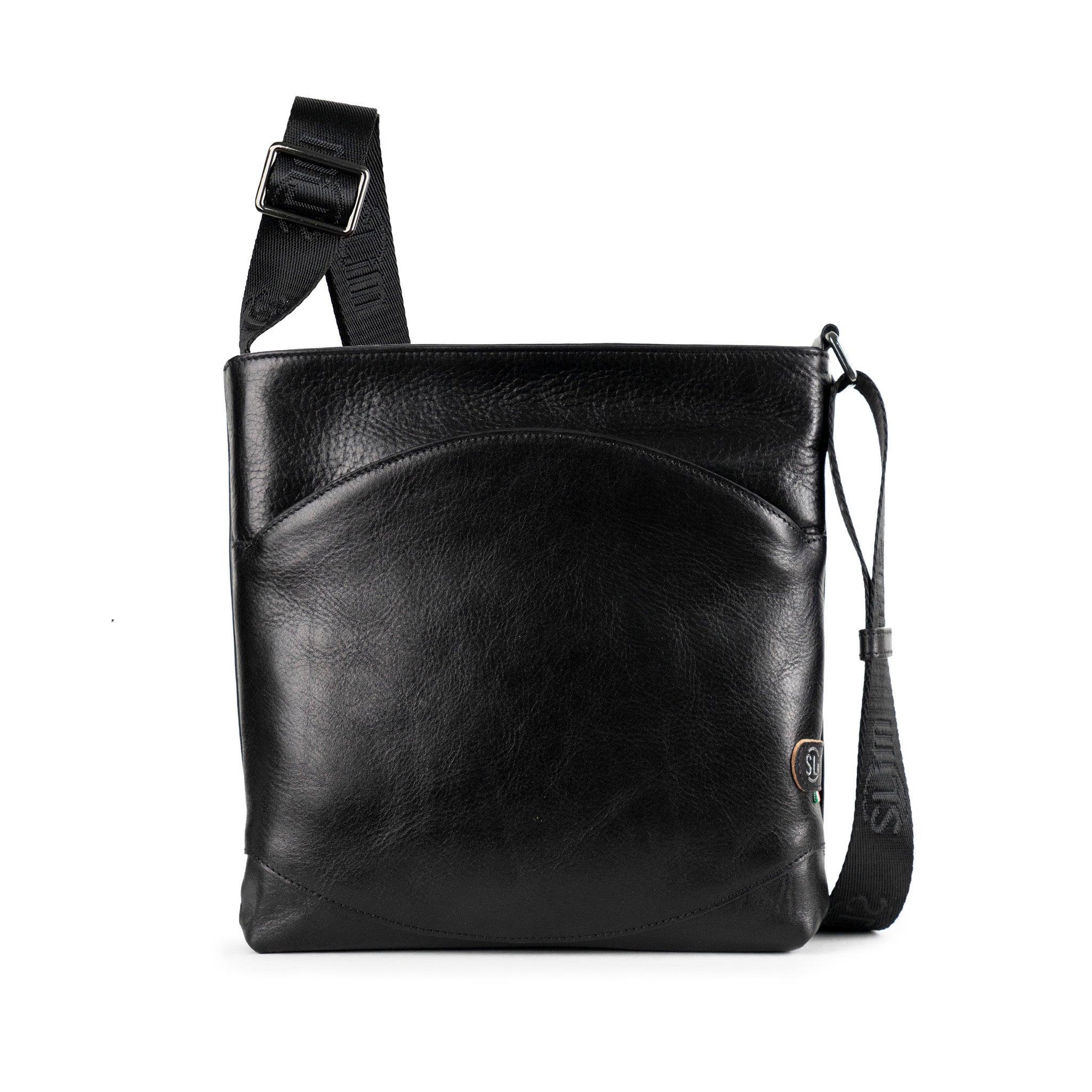 SLim Bag Borsa Vera Pelle Vegetale Nero tracolla
