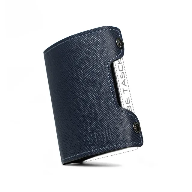 SLim Cover Pelle Be Tasck Saffiano Blu