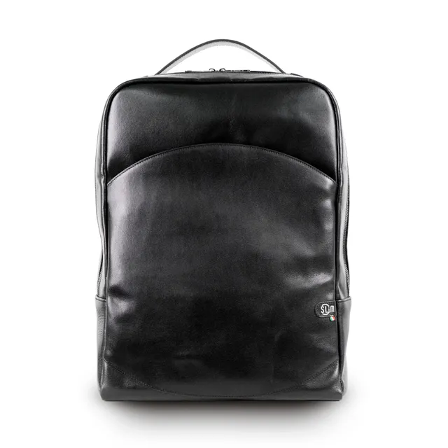Zaino SLim Zaino Pelle Nero Vegetale 19 Litri PC 16"