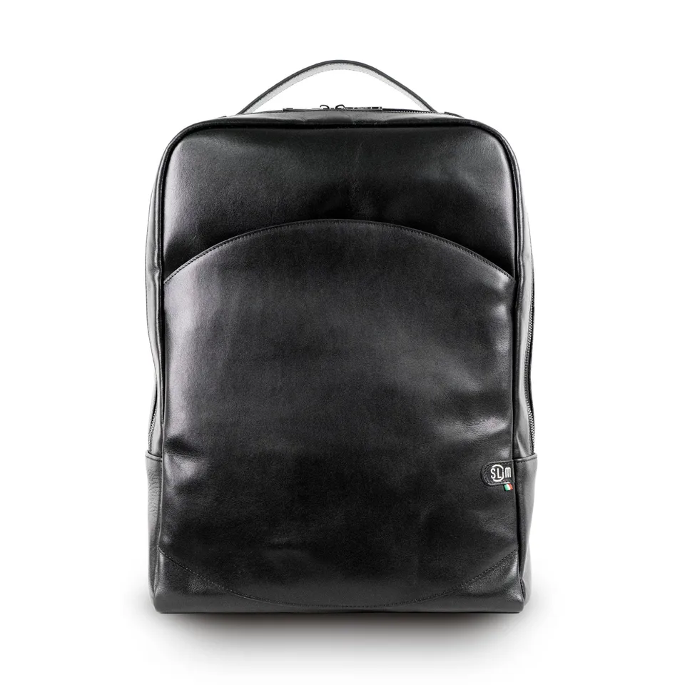 Zaino SLim Zaino Pelle Nero Vegetale 19 Litri PC 16"
