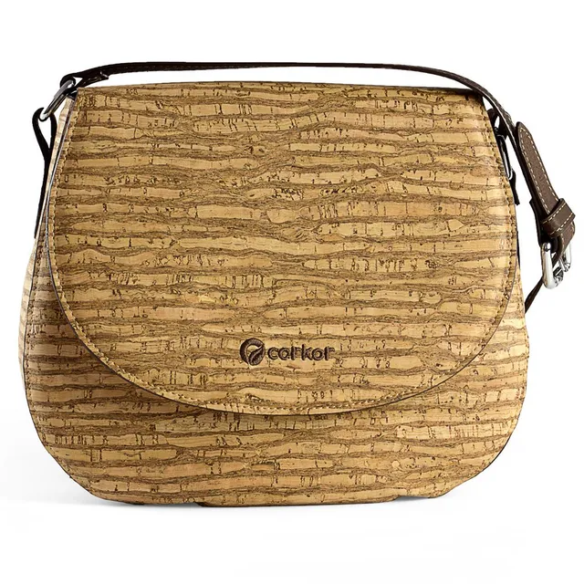 Corkor Bags Borsa a Tracolla Donna Sughero Vegana Naturale