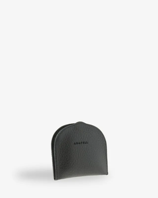 Adapell 8102 Portamonete Uomo Nero a Taco in Pelle