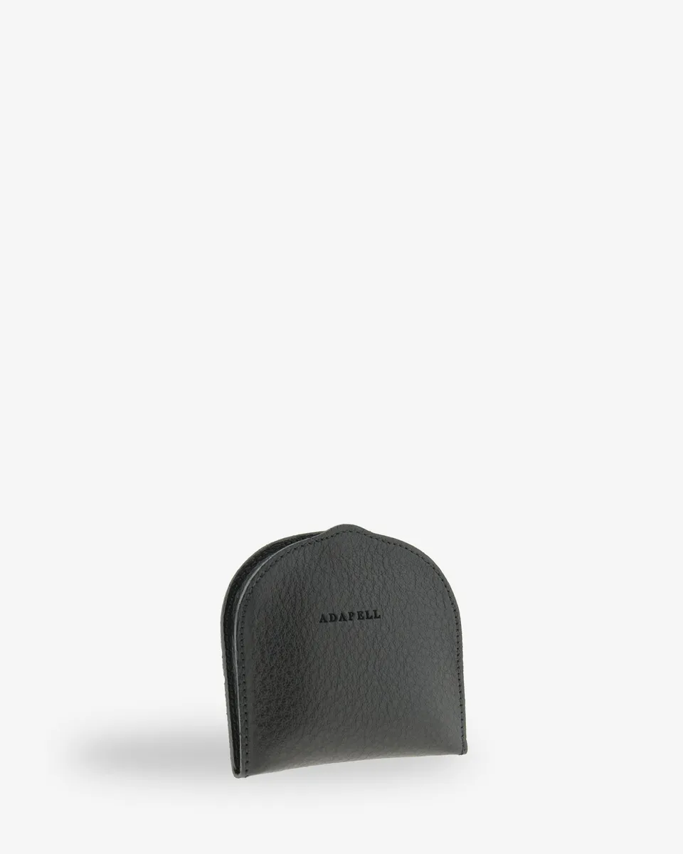 Adapell 8102 Portamonete Uomo Nero a Taco in Pelle