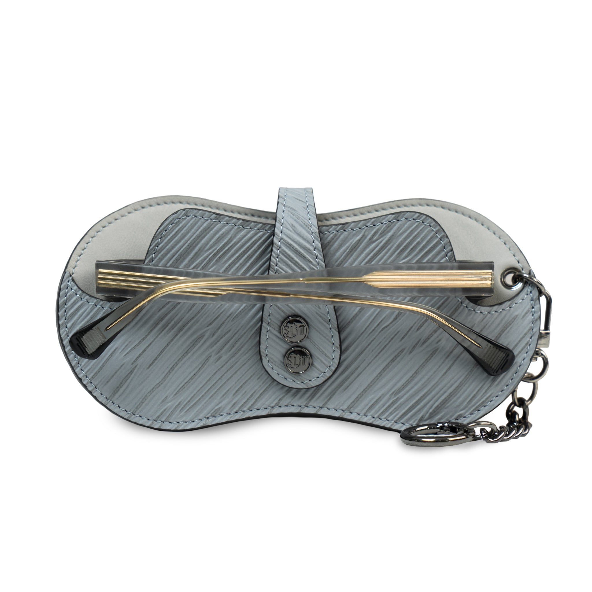 SLim Vision Epi Grigio portaocchiali vera pelle
