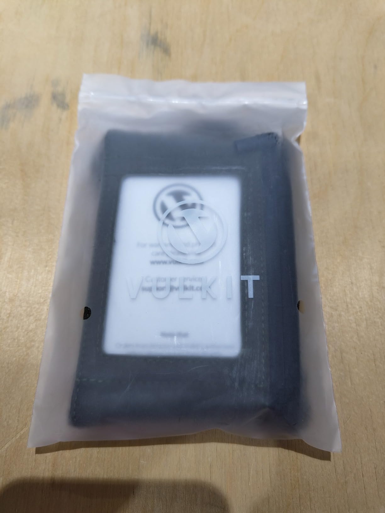 VULKIT VW124 portafoglio RFID nylon nero viaggio