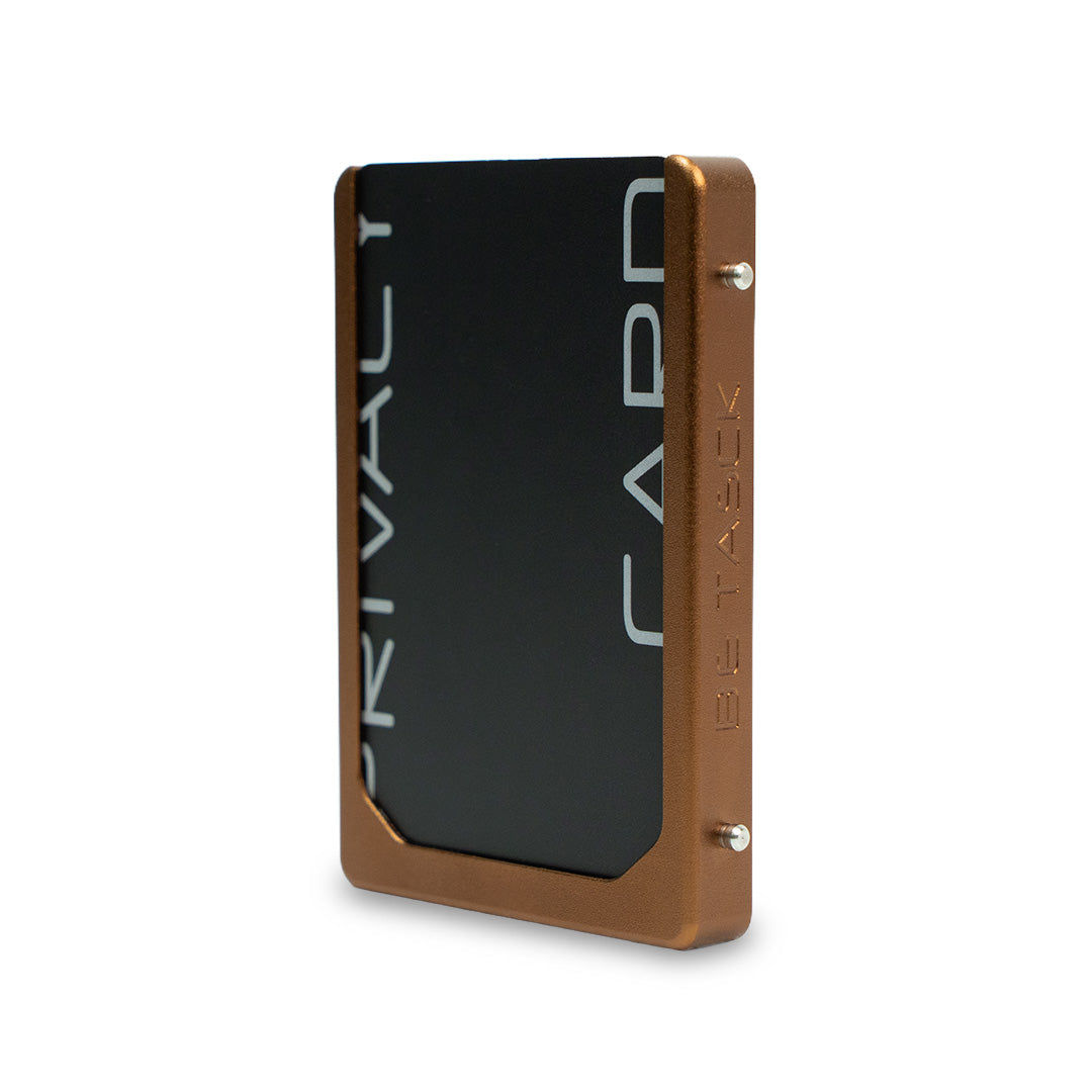 SLim Be Tasck Portafoglio Frame Alluminio Marrone