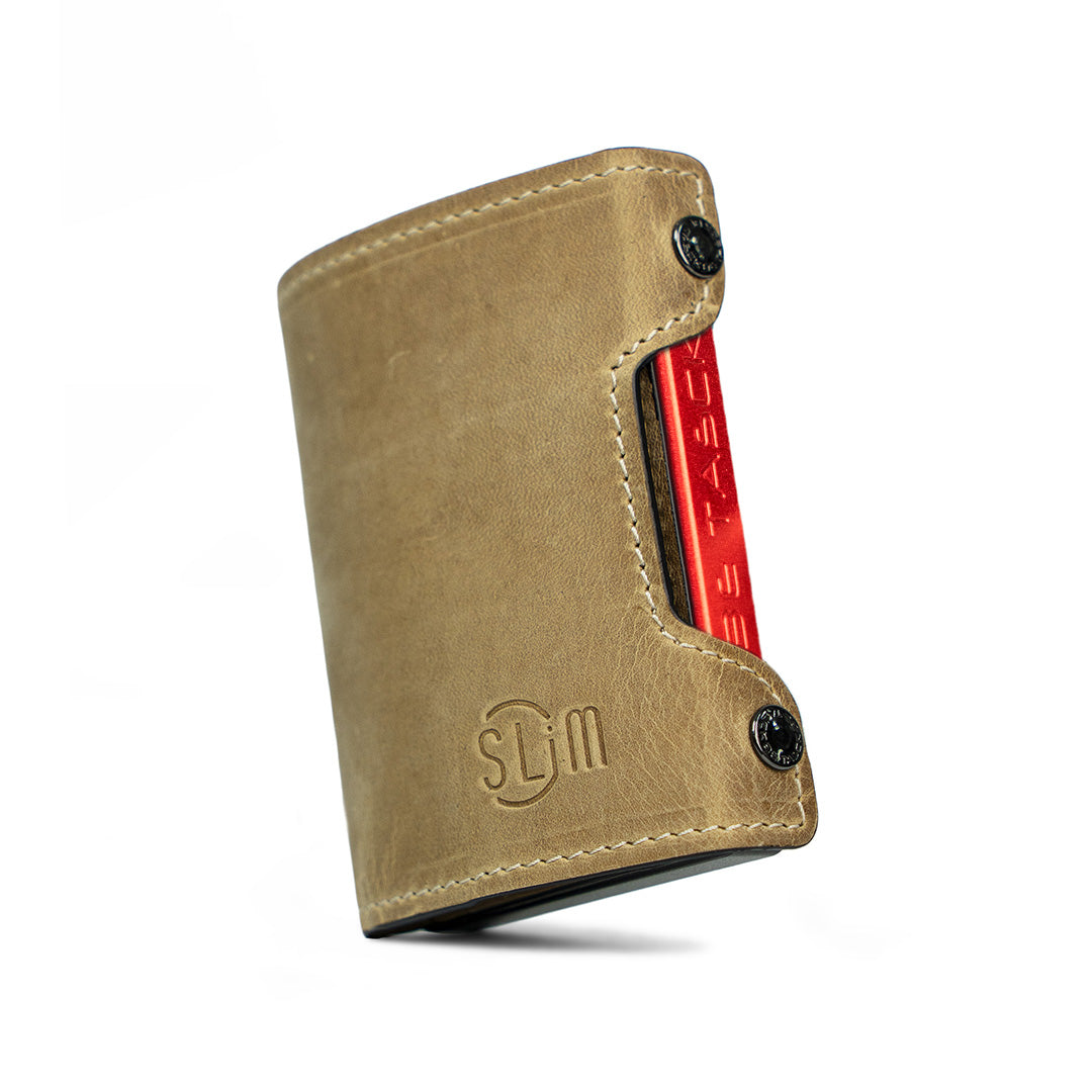 SLim Be Tasck Portafoglio Pelle Crazy Horse Sabbia frame