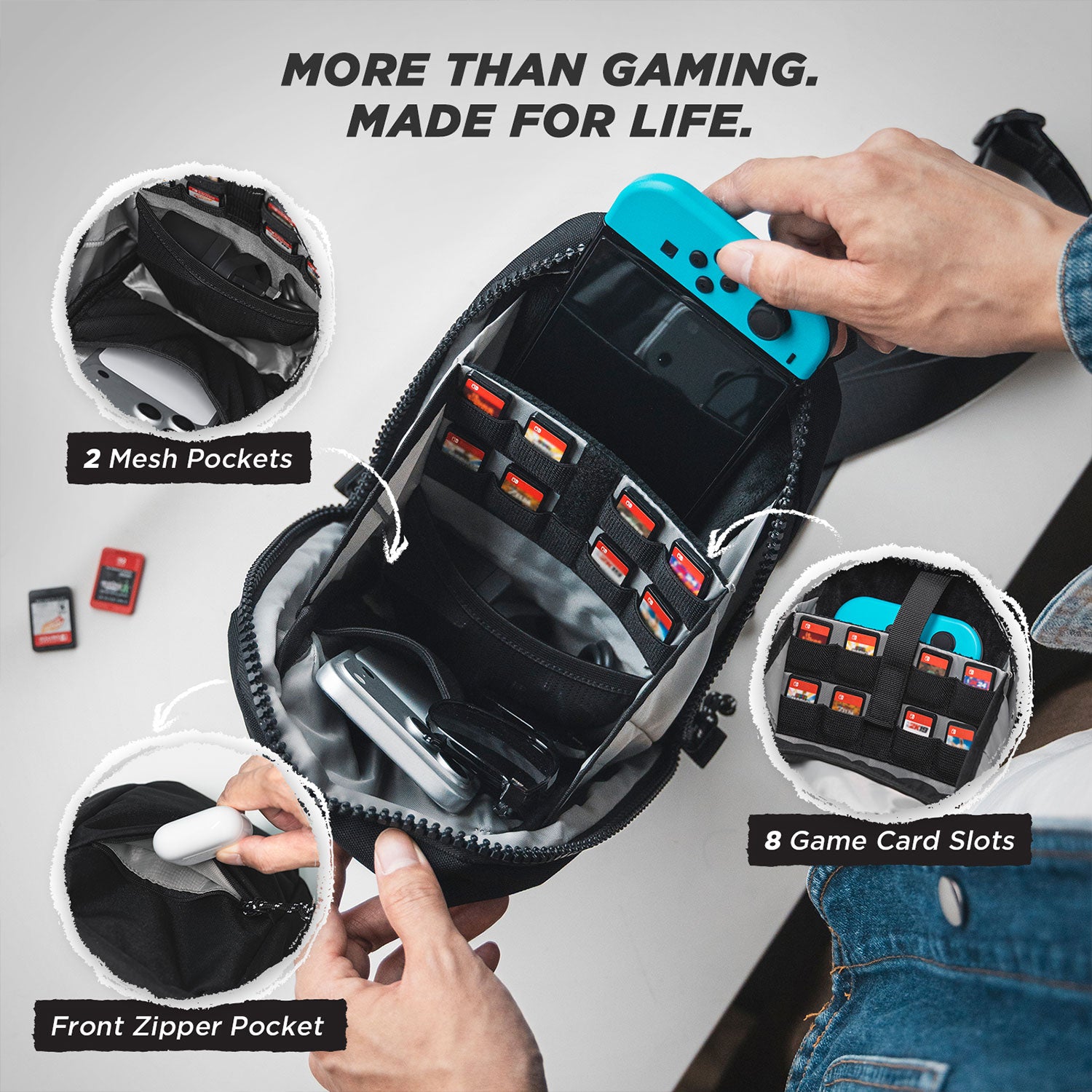 VULKIT Bags VB107 Sling Bag Gaming Tracolla Nero