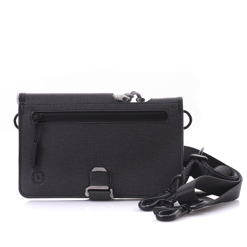 Dango P02 Pioneer portafoglio viaggio nero DTEX porta passaporto