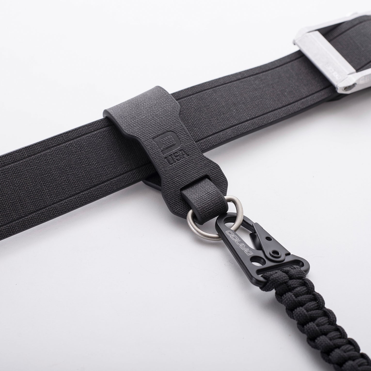 Dango Belts Belt Fob portachiavi pelle nero Jet Black singolo