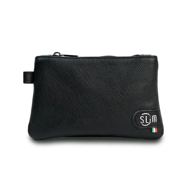 SLim Mini Pochette Pelle Saffiano Nero Bustina