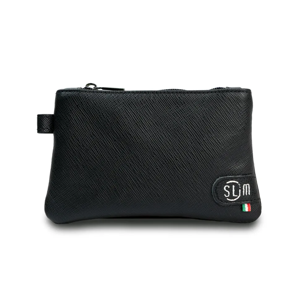 SLim Mini Pochette Pelle Saffiano Nero Bustina