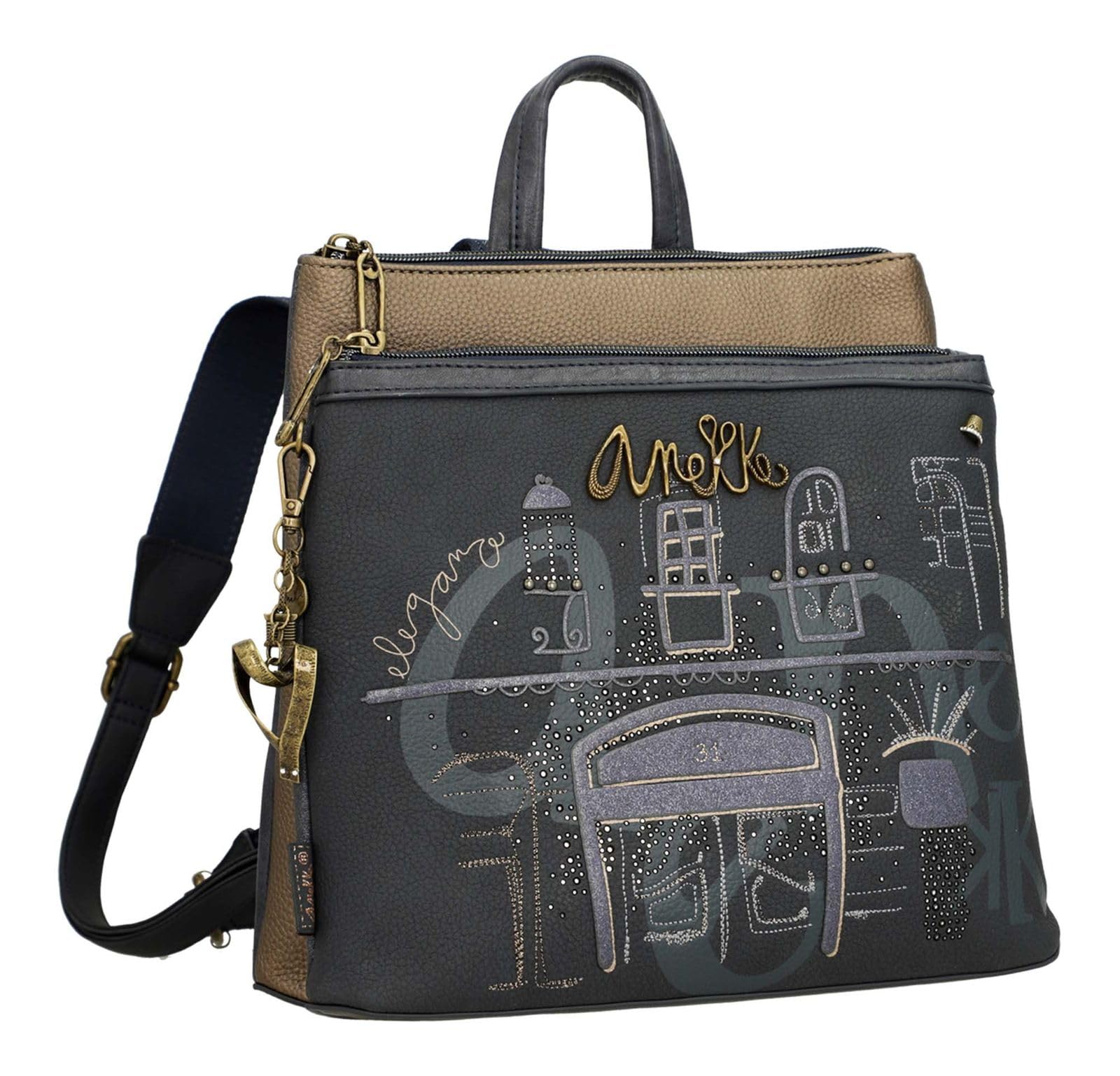 Anekke Boutique zaino medio zaino donna stampa elegante