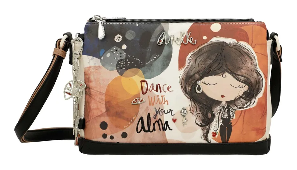Anekke Alma tracolla 3 scomparti multicolor 27x20x8,5 cm