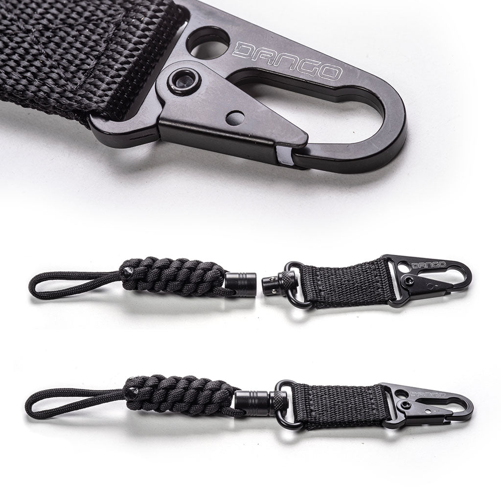 Dango Quick Release Tether cordino paracord nero sgancio rapido