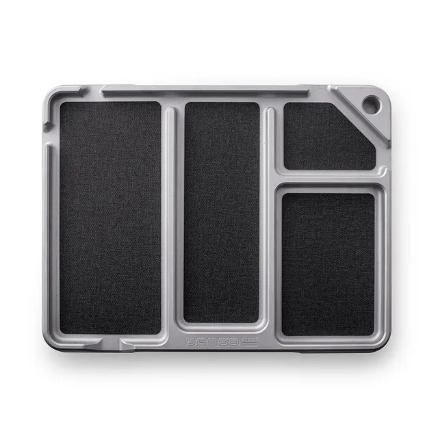 Dango Trays EDC Tray svuotatasche alluminio grigio 4 scomparti
