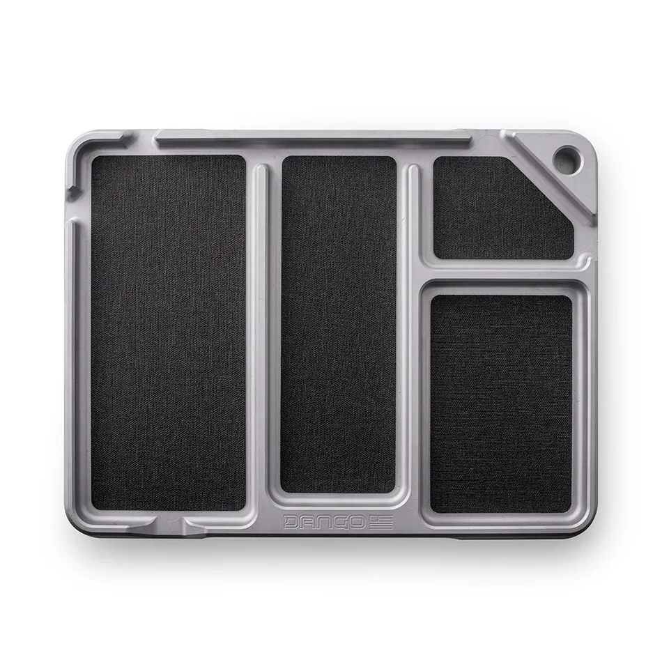 Dango Trays EDC Tray svuotatasche alluminio grigio 4 scomparti