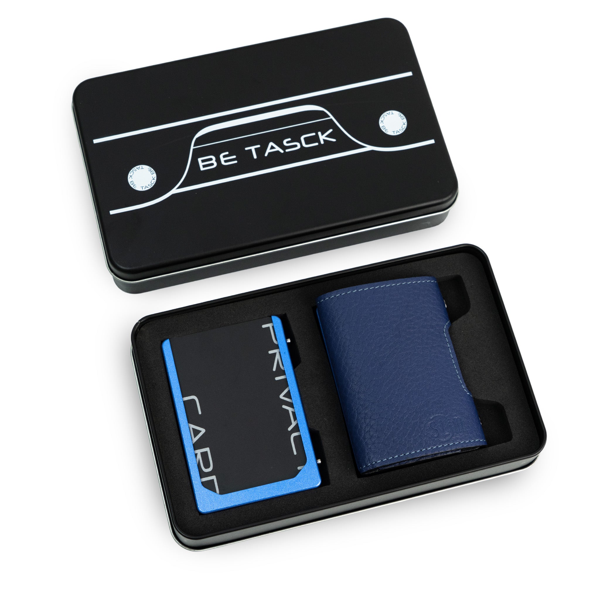 SLim Be Tasck Bottalato Blu portafoglio compatto frame blu