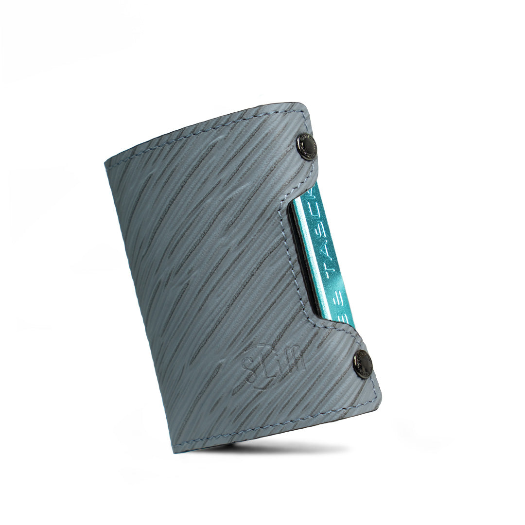 SLim Be Tasck Epi Grigio Ghiaccio portafoglio compatto RFID