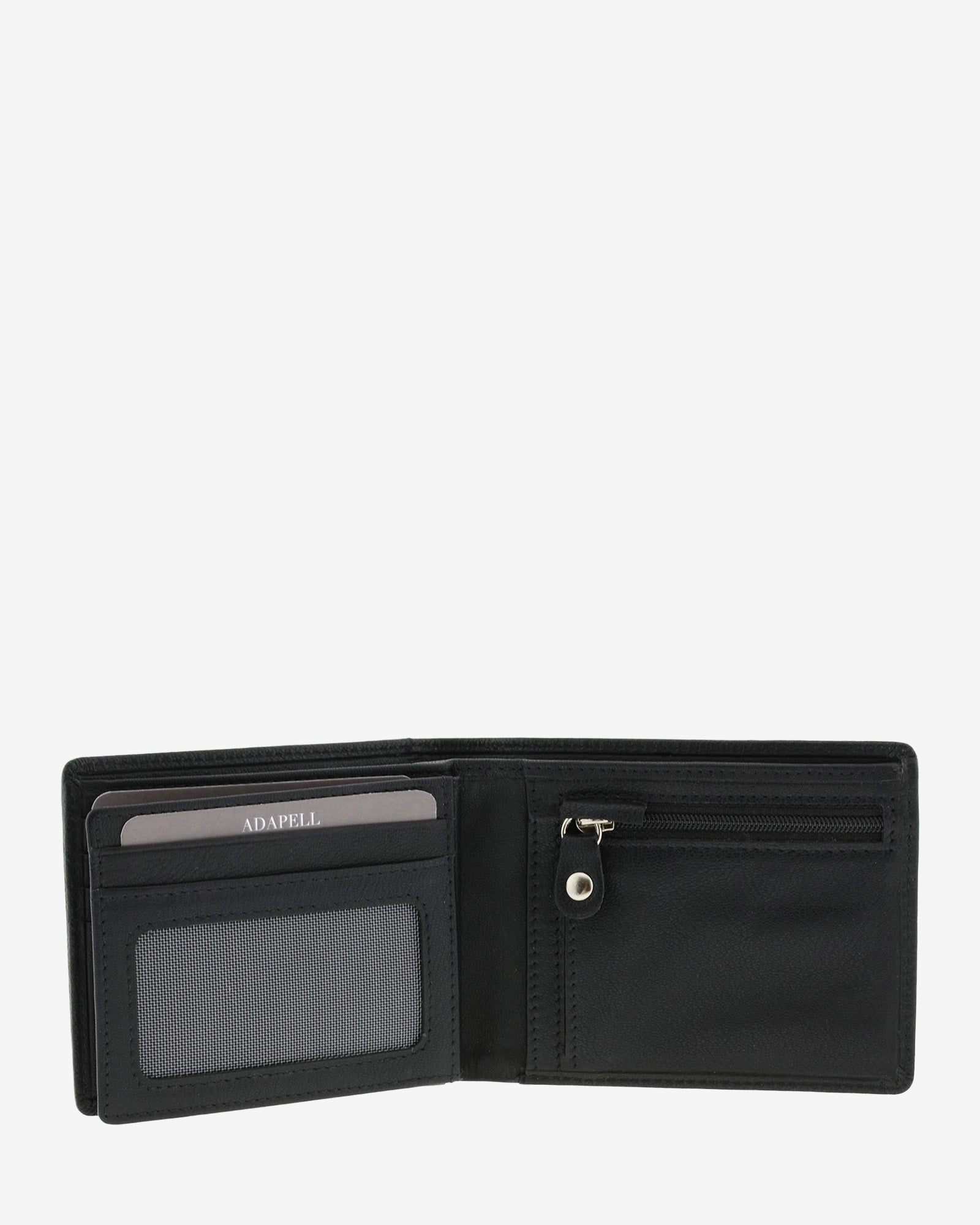 Adapell Maxwell 1658 portafoglio pelle nero RFID 7 carte
