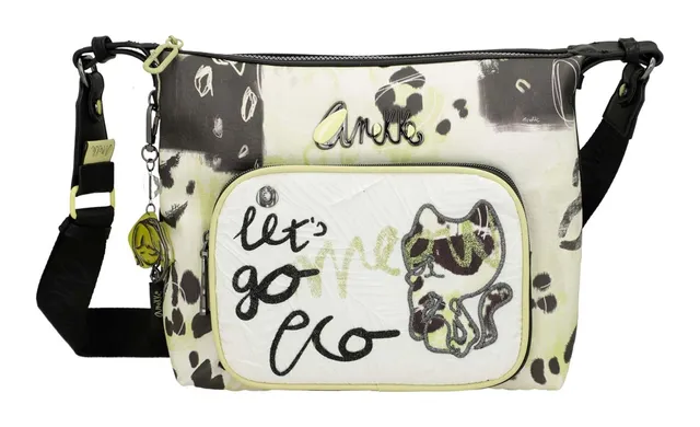 Anekke Nature Towanda borsa a tracolla grande bianca 27x24