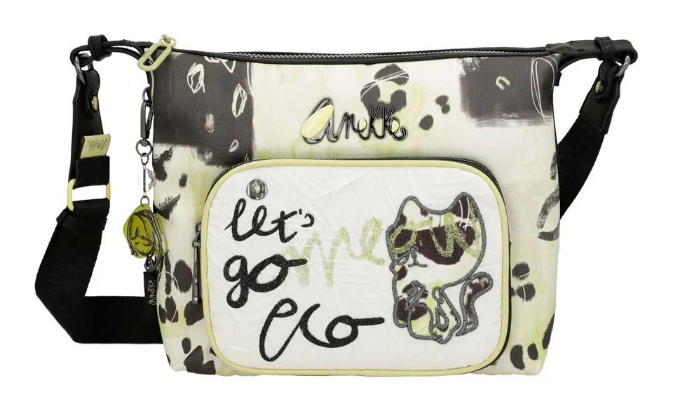 Anekke Nature Towanda borsa a tracolla grande bianca 27x24