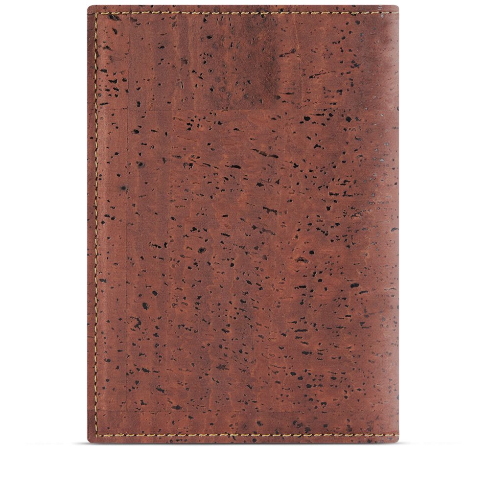 Corkor Wallets Portafoglio Passaporto Rosso Sughero RFID