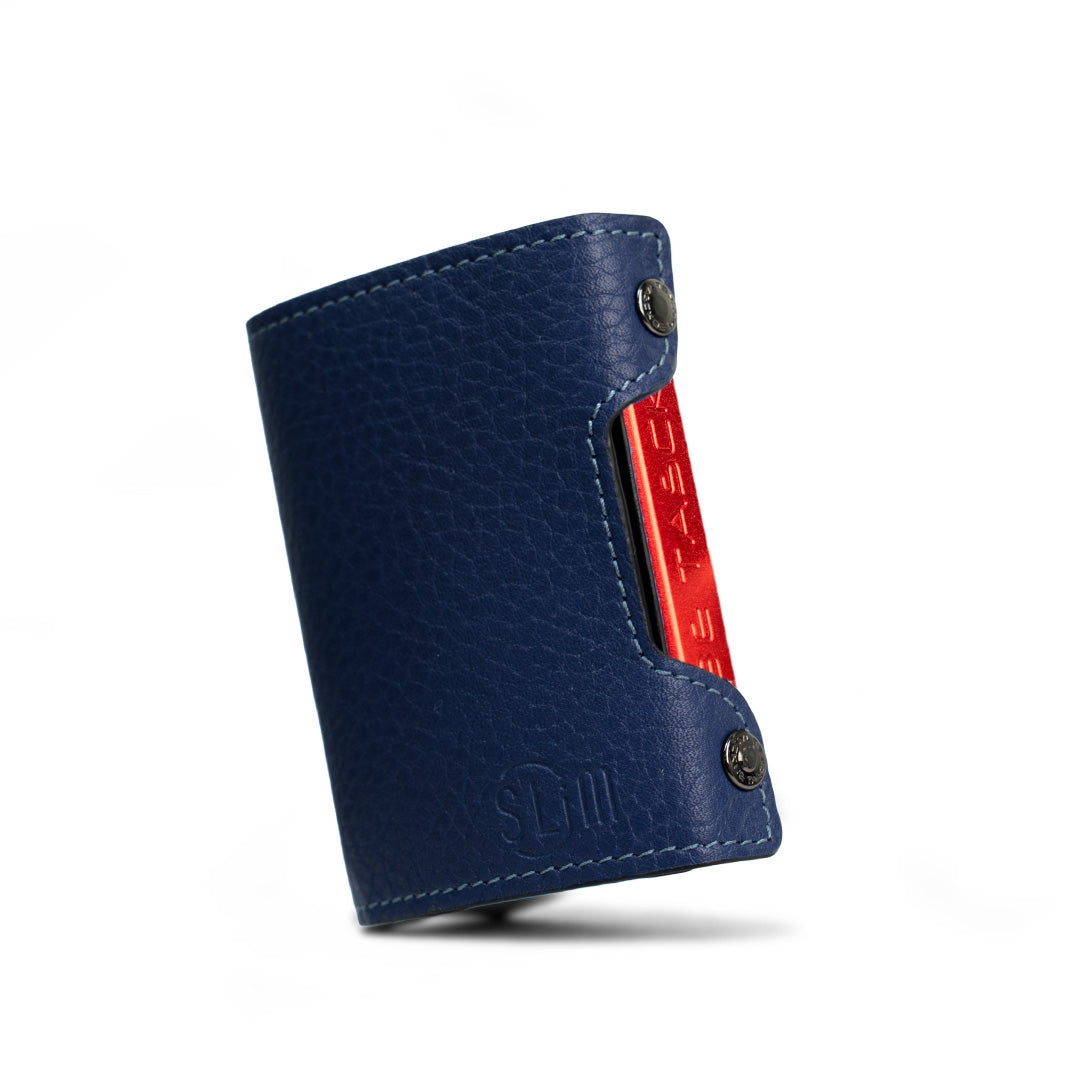 SLim Be Tasck Bottalato Blu portafoglio compatto frame blu
