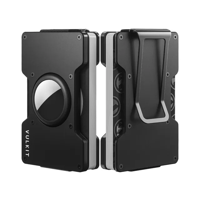 VULKIT VCL300 portafoglio metallo nero RFID 15 carte