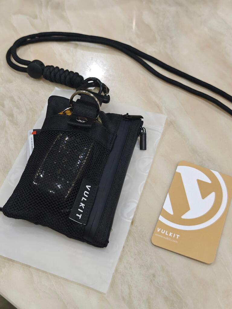 VULKIT VW124 portafoglio RFID nylon nero viaggio