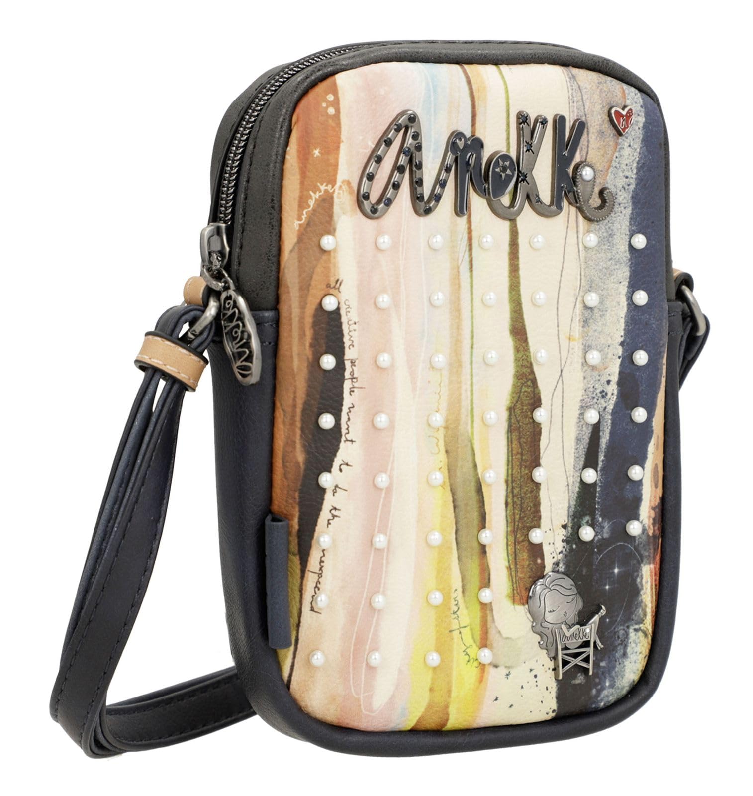 Anekke Studio Mini Tracolla Donna Blu Navy con Zip