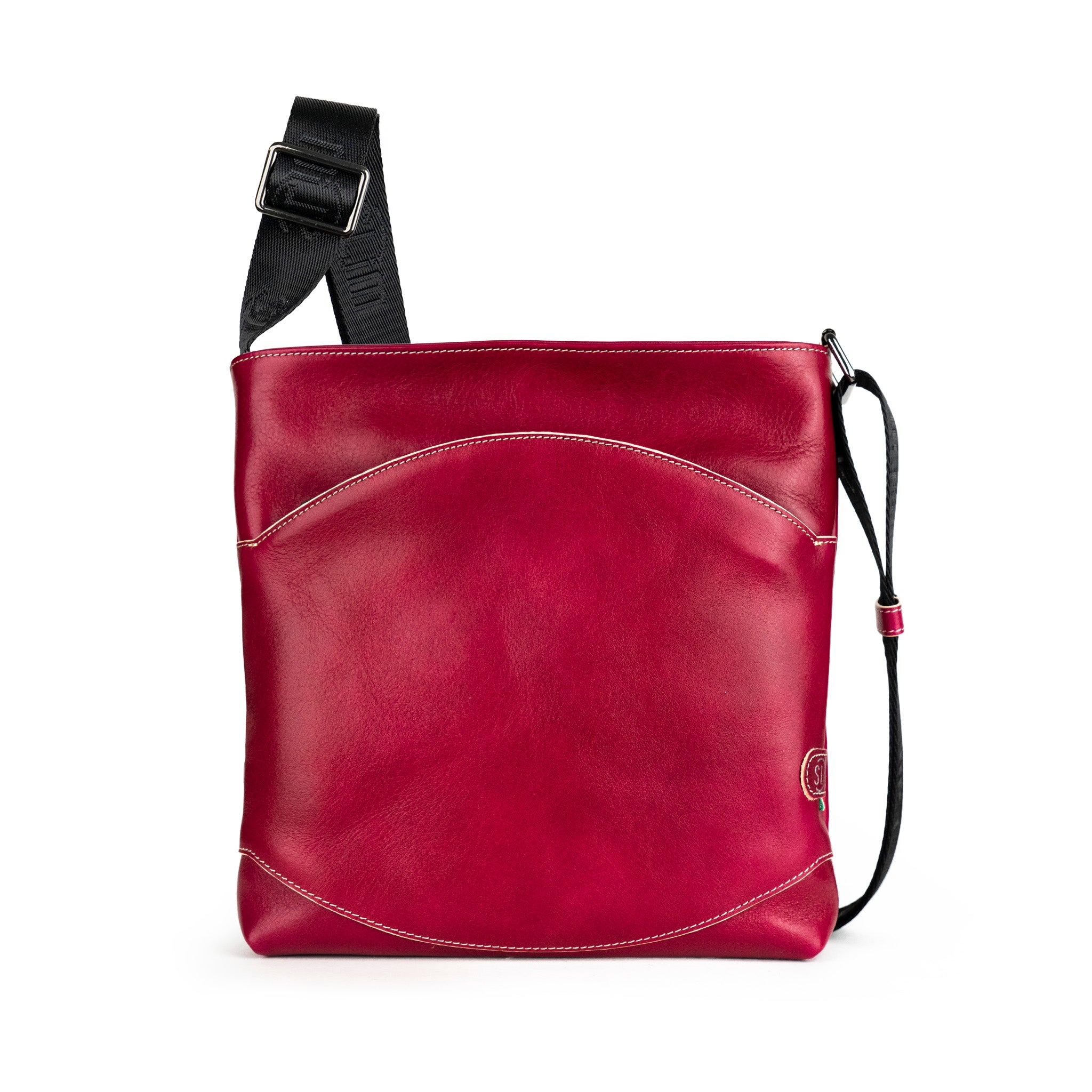 Bag SLim Borsa Vera Pelle Vegetale Fucsia 23x24 cm