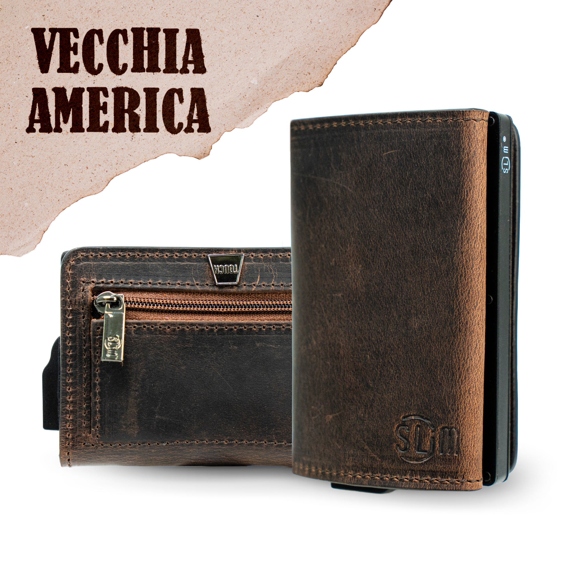 SLim Touch Portafoglio Pelle Vegetale Nero RFID 12 Carte
