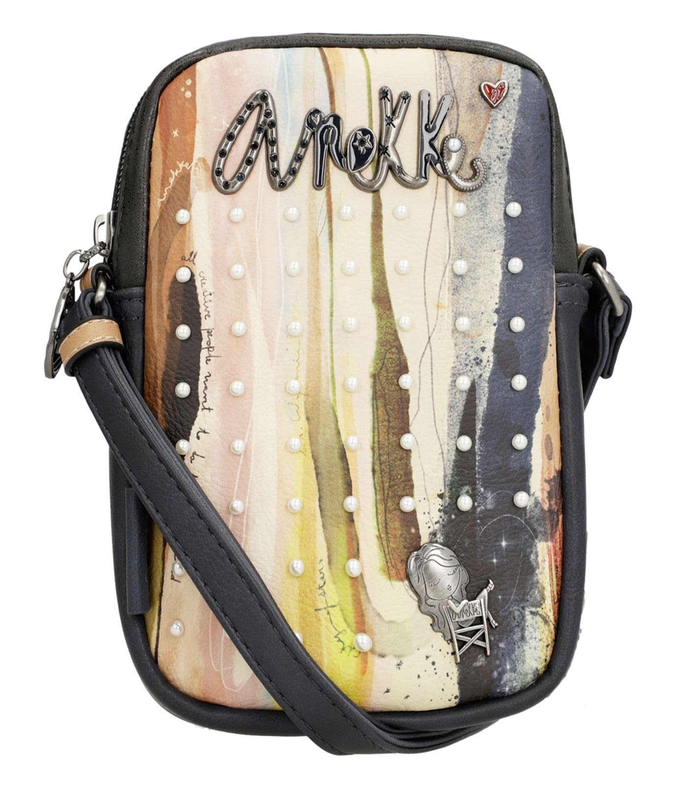 Anekke Studio Mini Tracolla Donna Blu Navy con Zip