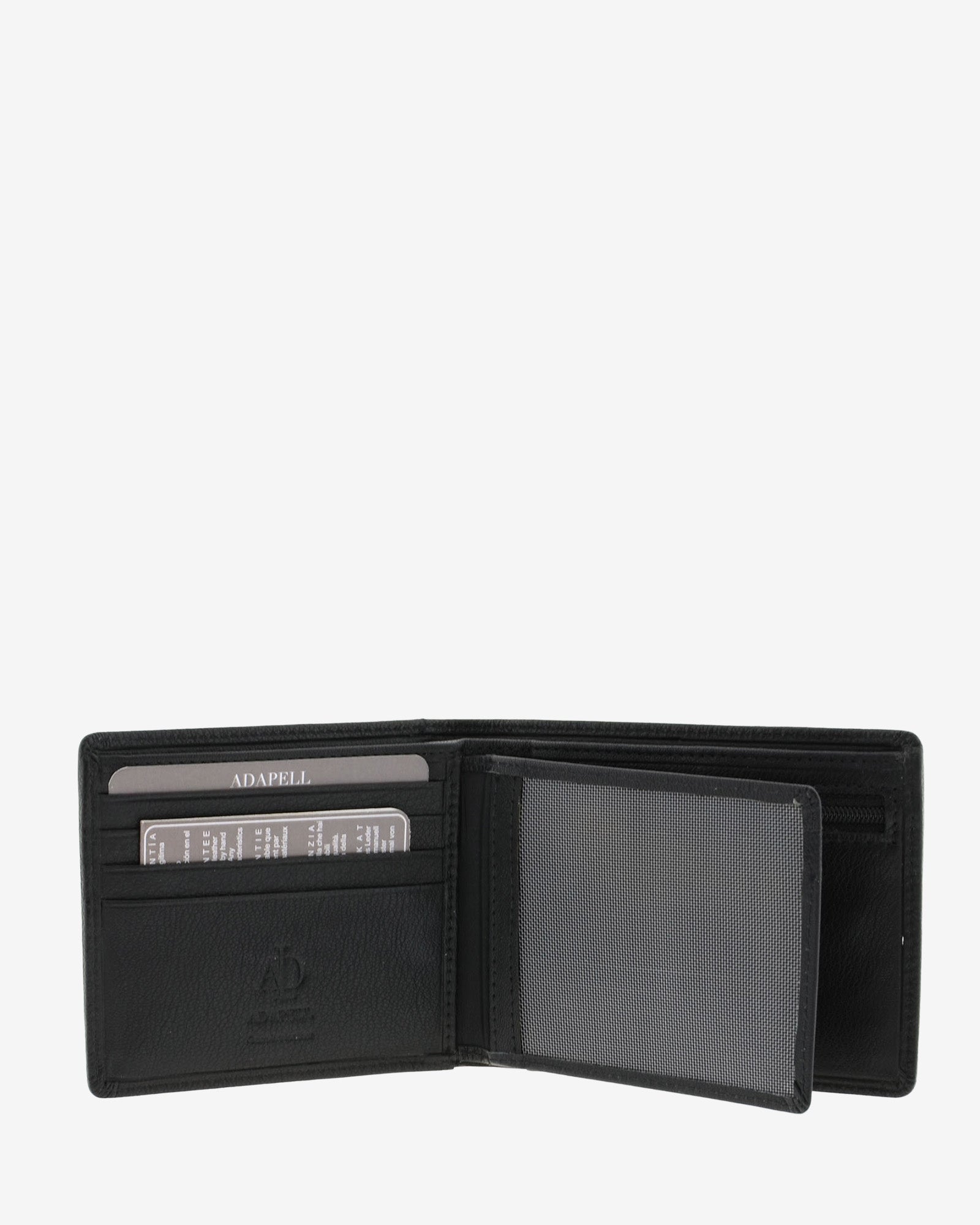 Adapell Maxwell 1658 portafoglio pelle nero RFID 7 carte