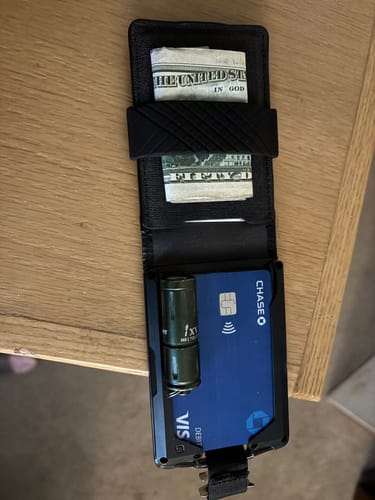 Dango M1 Lite Bifold portafoglio nero blackout RFID 13 carte