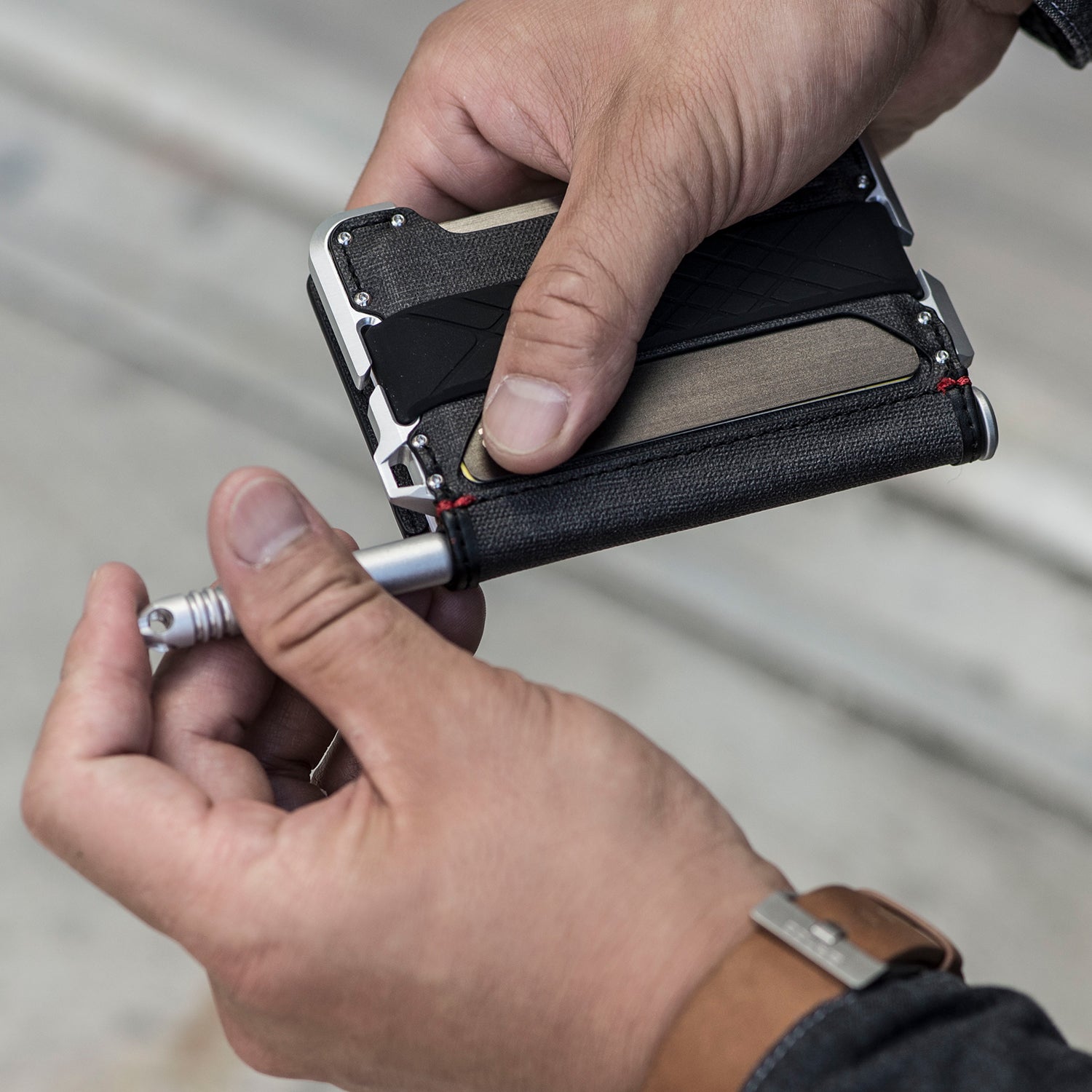 Dango DTEX 3 Pocket Bifold inserto portafoglio nero porta penna