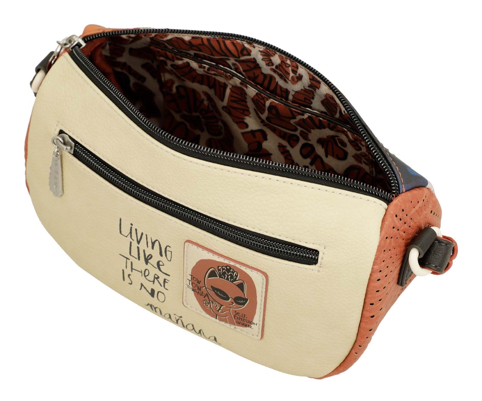 Anekke Alma borsa a tracolla ovale multicolore 24,5 cm