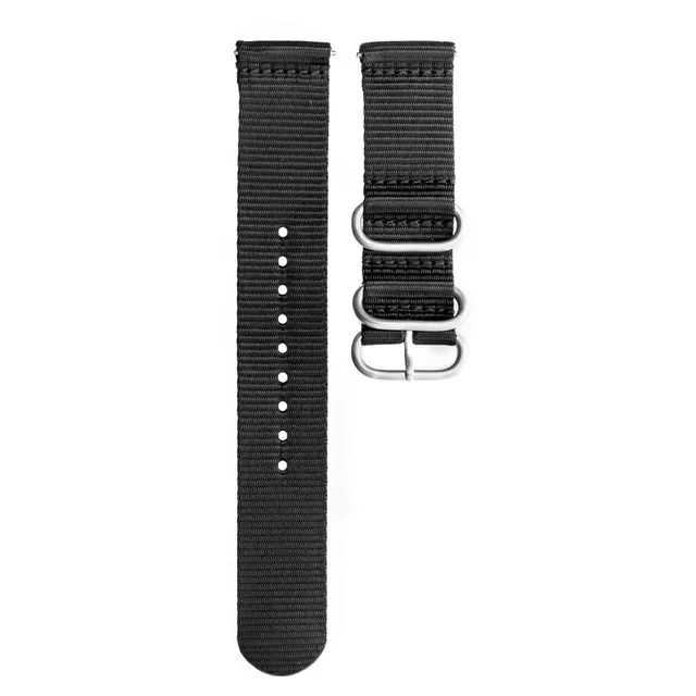 Dango cinturino orologio nylon due pezzi nero 22mm