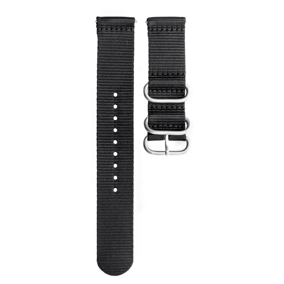 Dango cinturino orologio nylon due pezzi nero 22mm