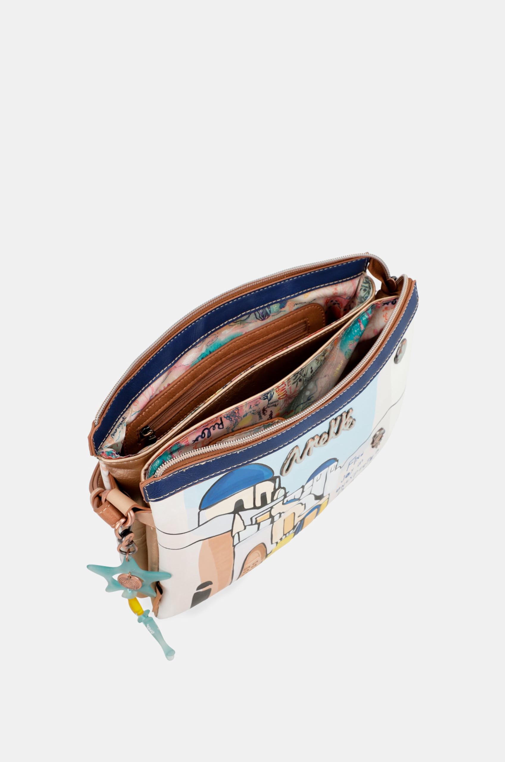Anekke Mediterranean borsa a tracolla media ecopelle 28x21x4