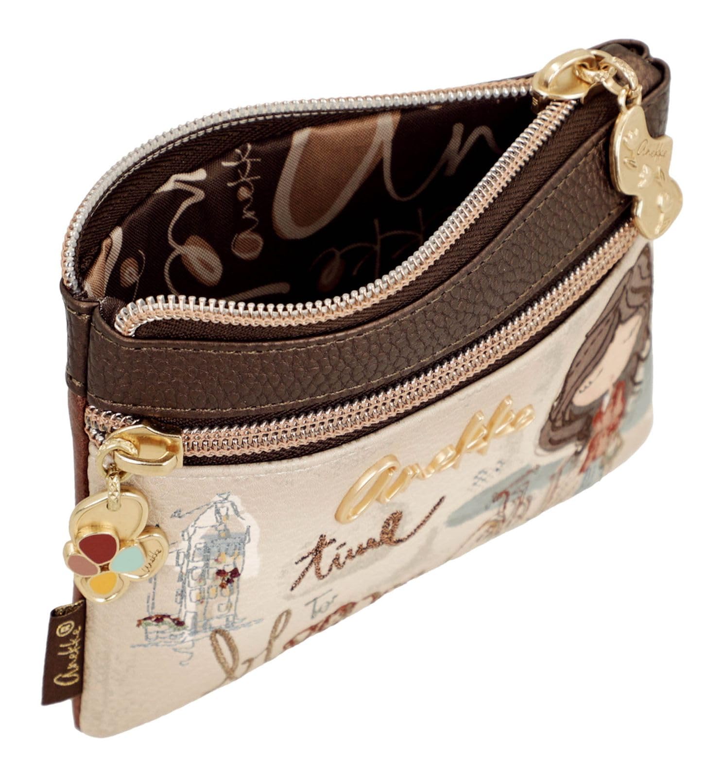 Anekke Tulip portafoglio doppio scomparto con zip