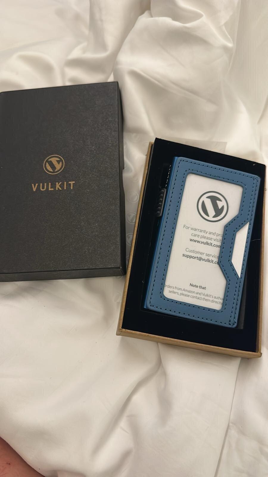 VULKIT Card Holders VC306 Portacarte Alluminio Slim Nero Velluto