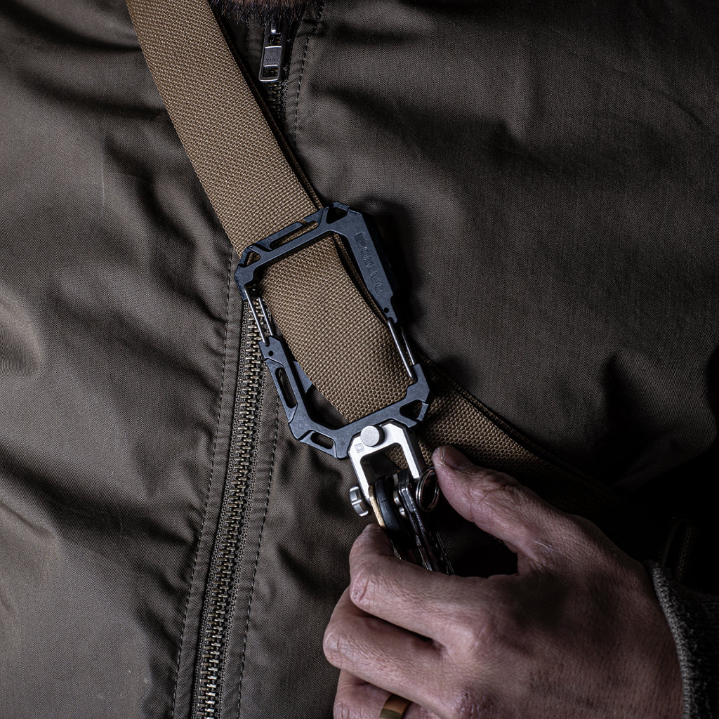 Dango Carabiner XL & Shackle Moschettone Satin Silver Alluminio