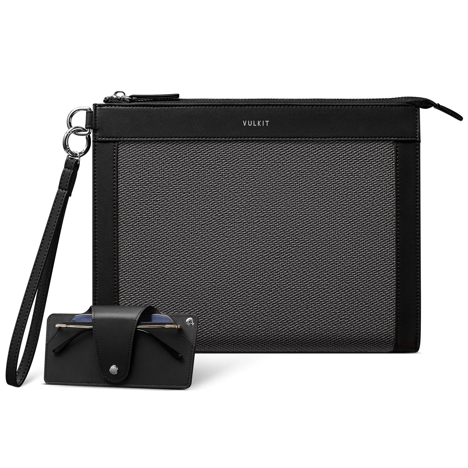 Vulkit VB105 Pochette Uomo Nera con Portaocchiali